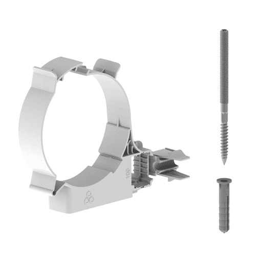 Burgerhout Easysafe muurbeugel PP 80mm wit 400452203 | CVketel.nl