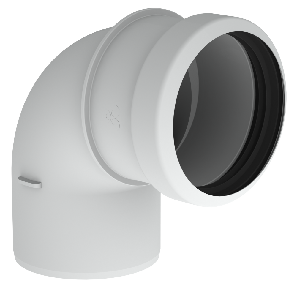 Burgerhout Safe-PP rookgas bocht 80mm 90° kopen? | CVketel.nl