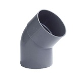 PVC Bocht 40mm lijmmof/ spie 45° grijs | CVketel.nl