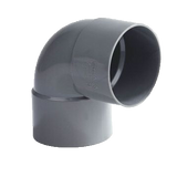 PVC Korte bocht 40mm 2x lijmmof 90° grijs | CVketel.nl