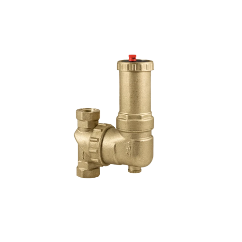 RBM Airterm UP luchtafscheider voor CV-ketel 28mm met draaibare aansluiting Serie 2649